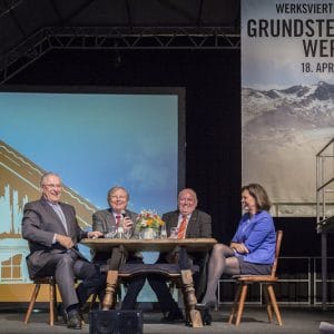 Prof Dr. Stephan Heller mit Werner Eckart und den Ministern Aigner und Herrmann